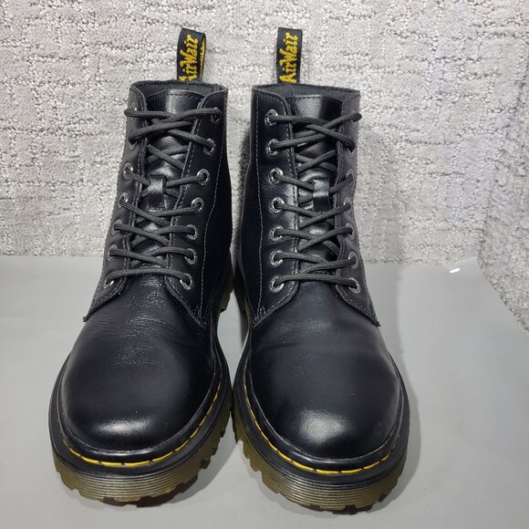 Dr Martens Luana Womens Size US 8 Black Leather Lace Up 7-Eye Combat Boot Shoes - Picture 2 of 11